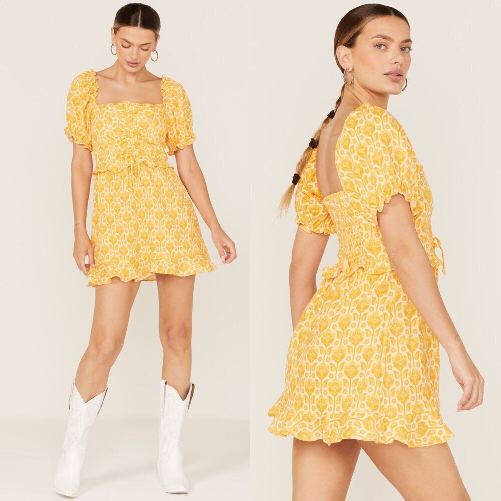 Show Me Your Mumu Sophie Floral Print Mini Dress Size Medium 41242